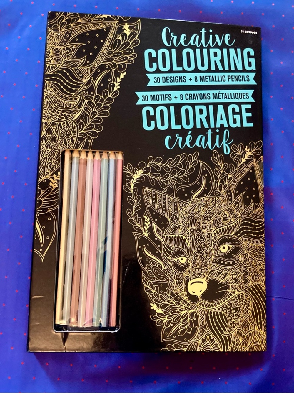 Creative Coloring Book with Metallic Pencils, New